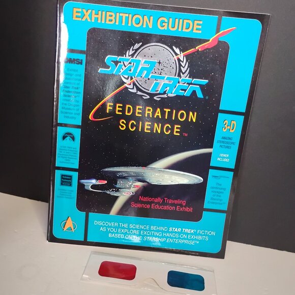1992 Star Trek Federation Science Exhibition Guide Book With 3DPictures Glasses - Picture 1 of 14